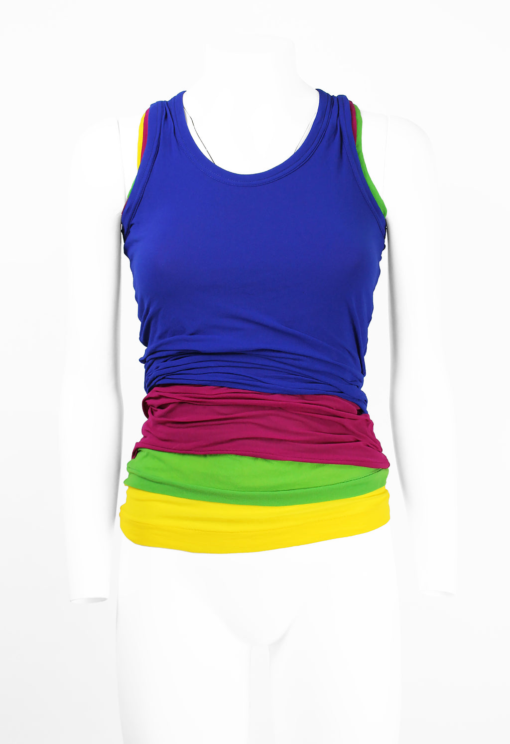 COMME DES GARCONS SS 1990 MULTICOLOURED LAYERED VEST