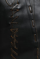COMME DES GARCONS SS 2005 PUNK BALLERINA BLACK LACE UP LEATHER BAG