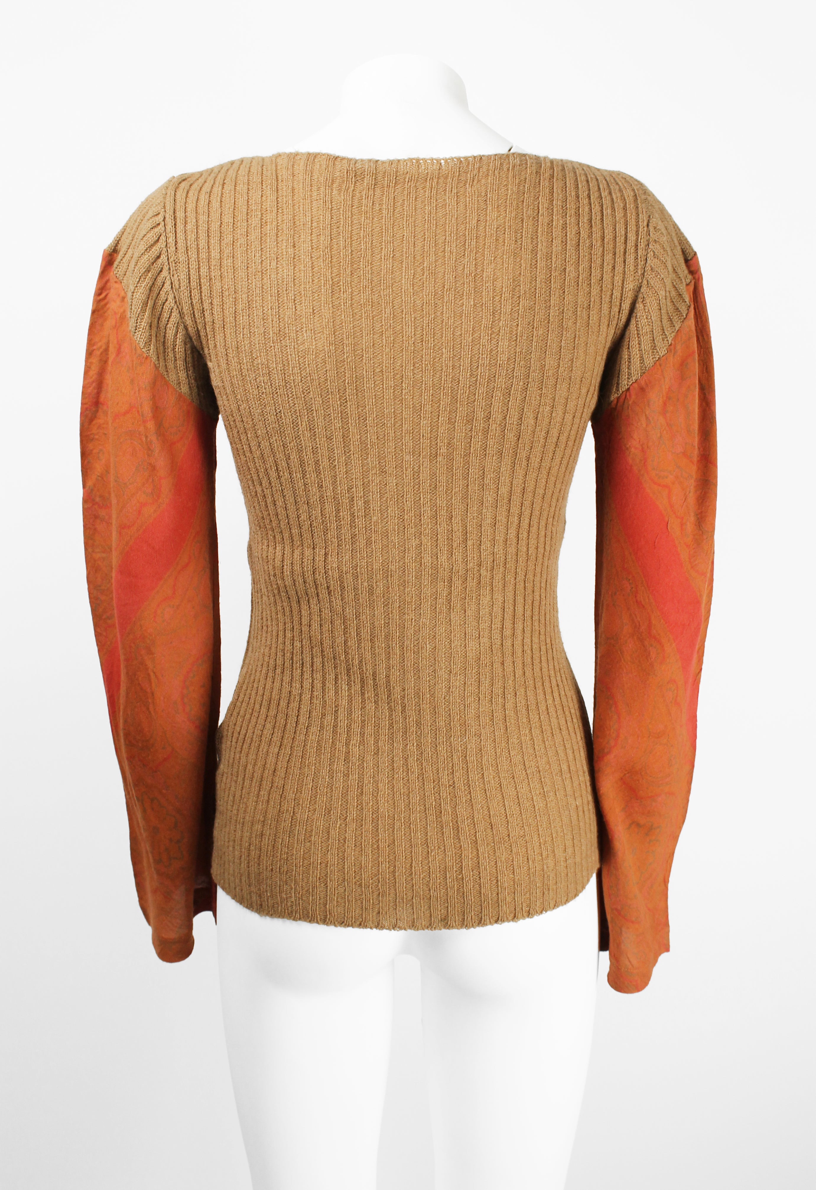 COMME DES GARCONS FW 1993 RECONSTRUCTED PAISLEY SLEEVE KNIT