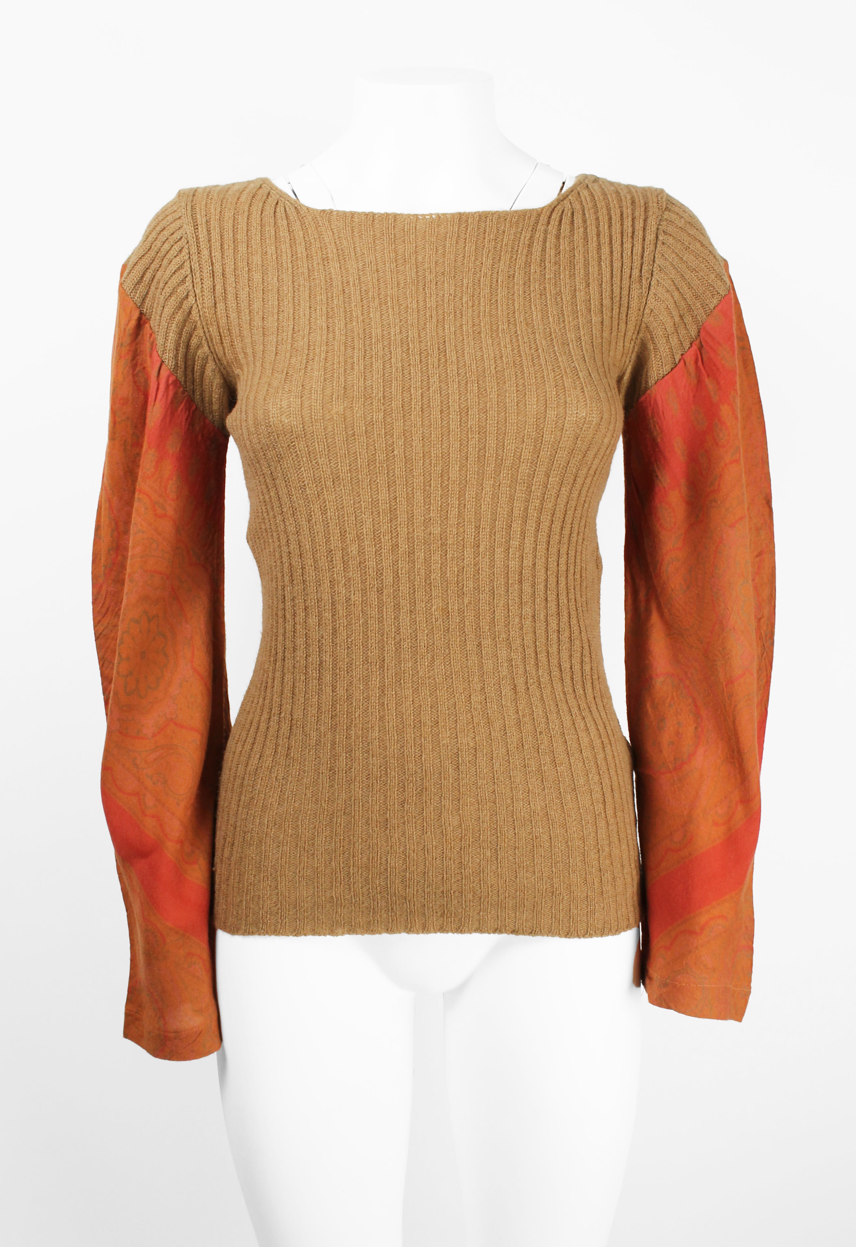 COMME DES GARCONS FW 1993 RECONSTRUCTED PAISLEY SLEEVE KNIT