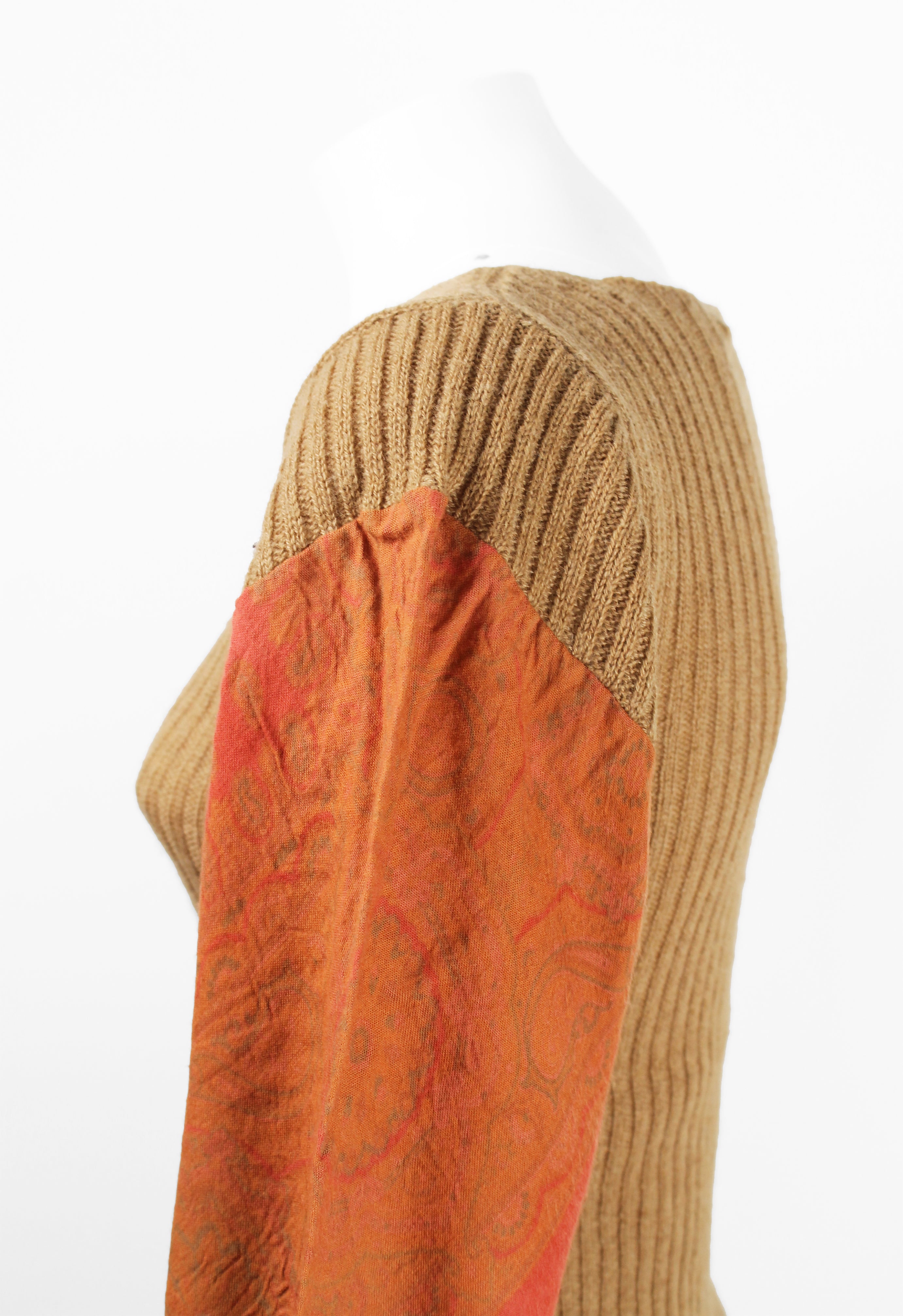 COMME DES GARCONS FW 1993 RECONSTRUCTED PAISLEY SLEEVE KNIT