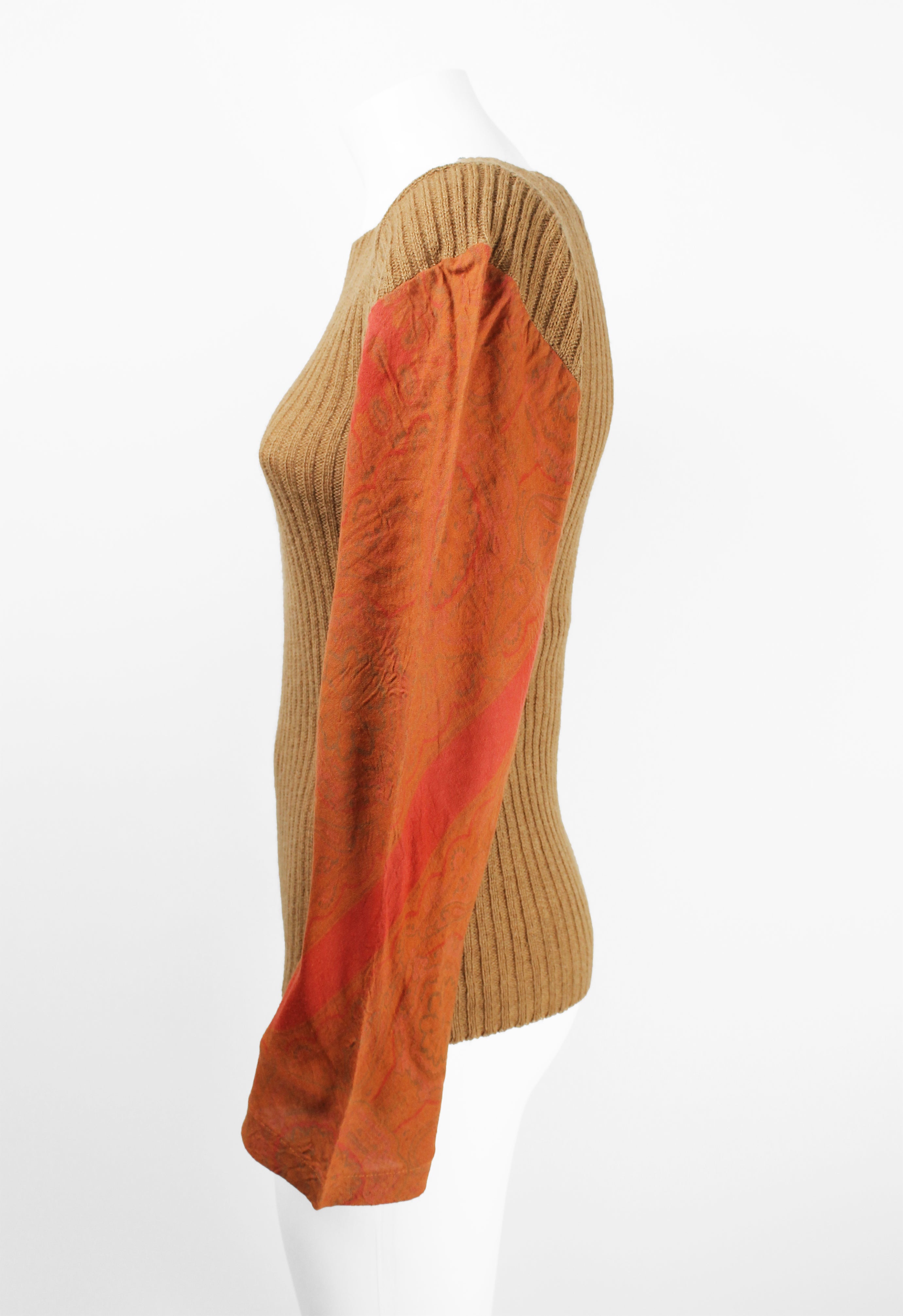 COMME DES GARCONS FW 1993 RECONSTRUCTED PAISLEY SLEEVE KNIT