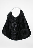 COMME DES GARCONS FW 2005 BROKEN BRIDE EMBELLISHED VELOUR BAG