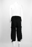 COMME DES GARCONS TAO FW 2008 FRAYED WOOL BUCKLE TROUSERS