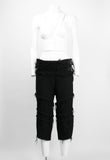 COMME DES GARCONS TAO FW 2008 FRAYED WOOL BUCKLE TROUSERS