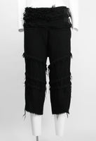 COMME DES GARCONS TAO FW 2008 FRAYED WOOL BUCKLE TROUSERS