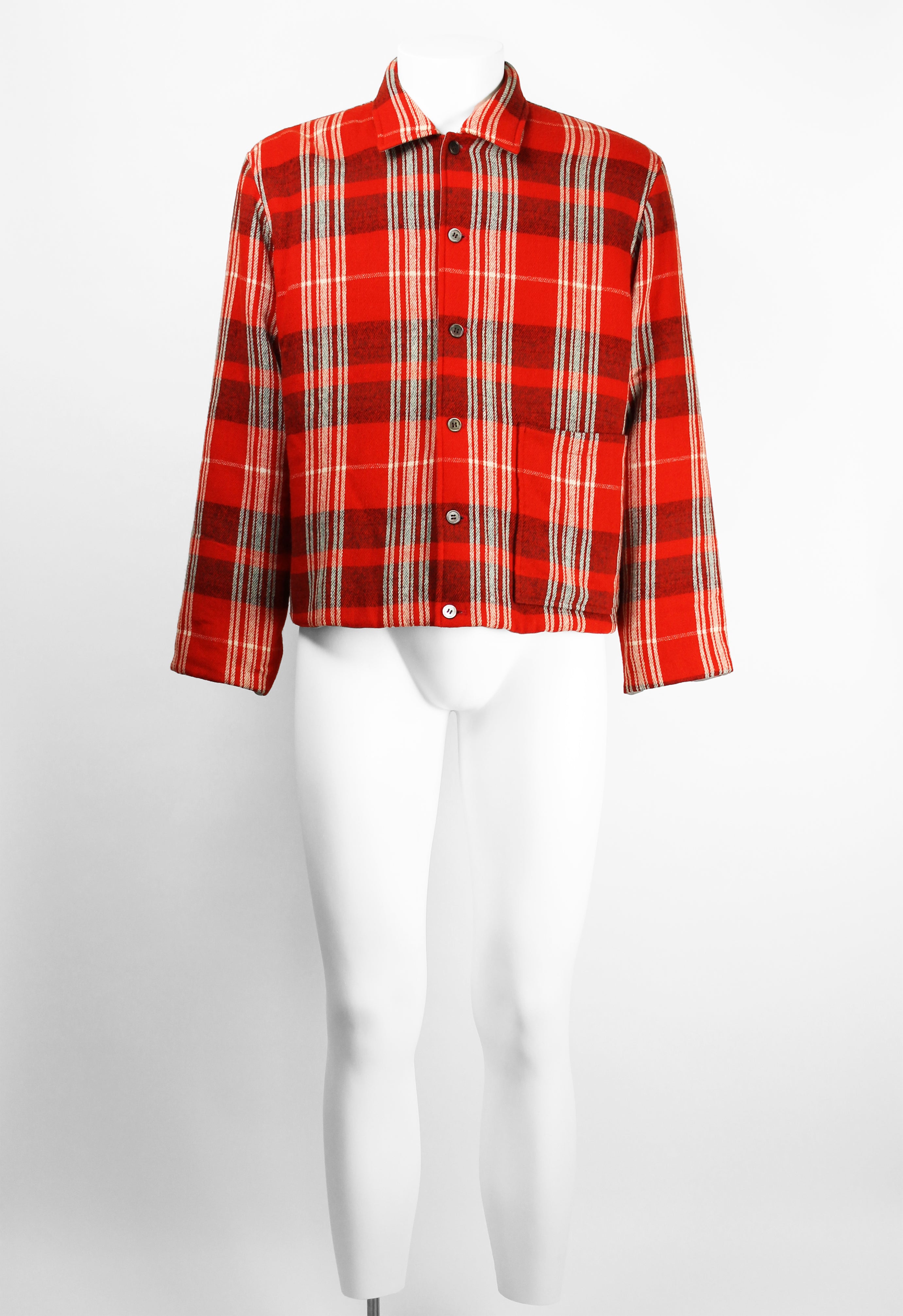 COMME DES GARCONS HOMME 1997 PADDED REVERSIBLE PLAID JACKET