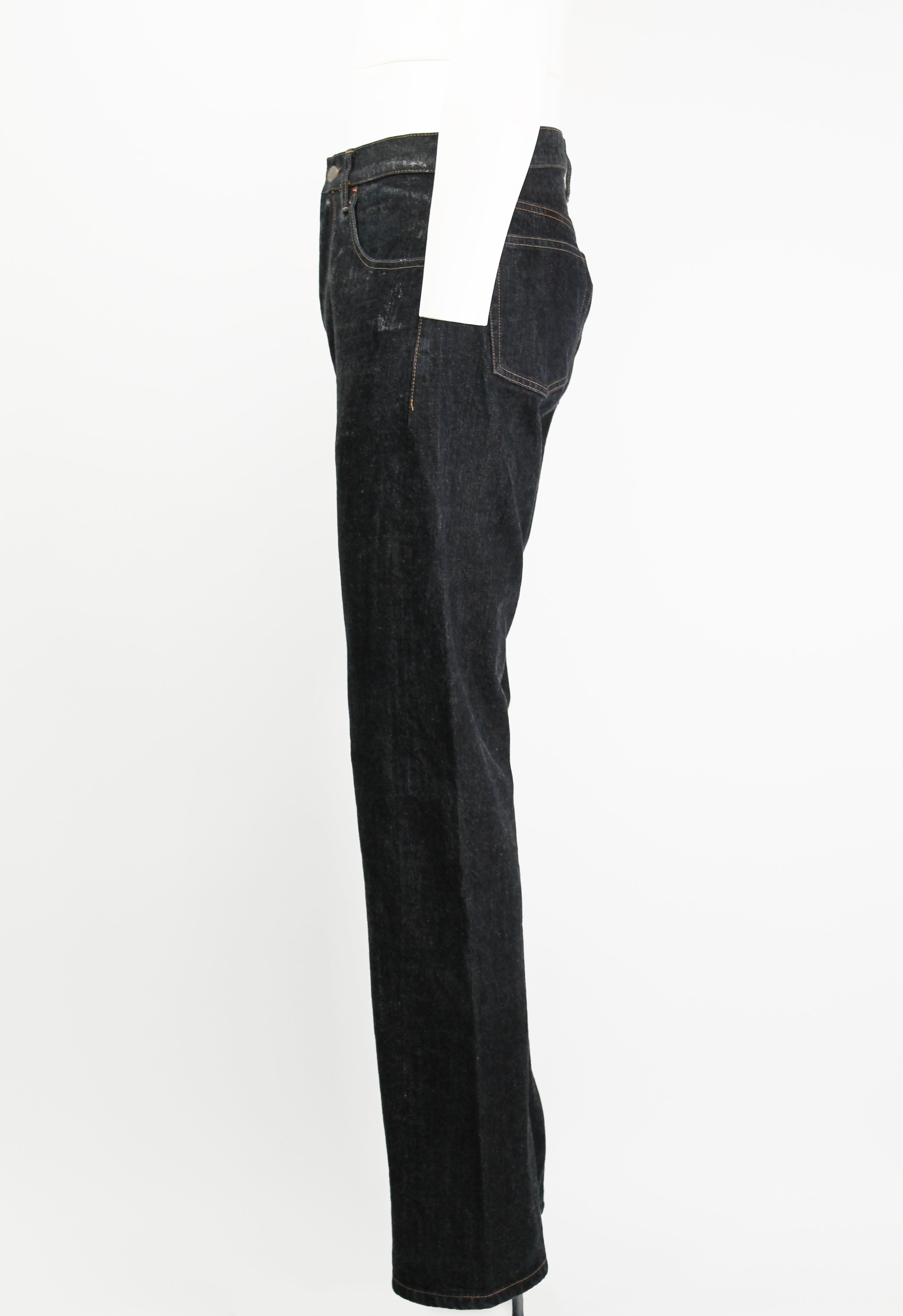 COMME DES GARCONS HOMME 2002 SILVER PAINTED JEANS