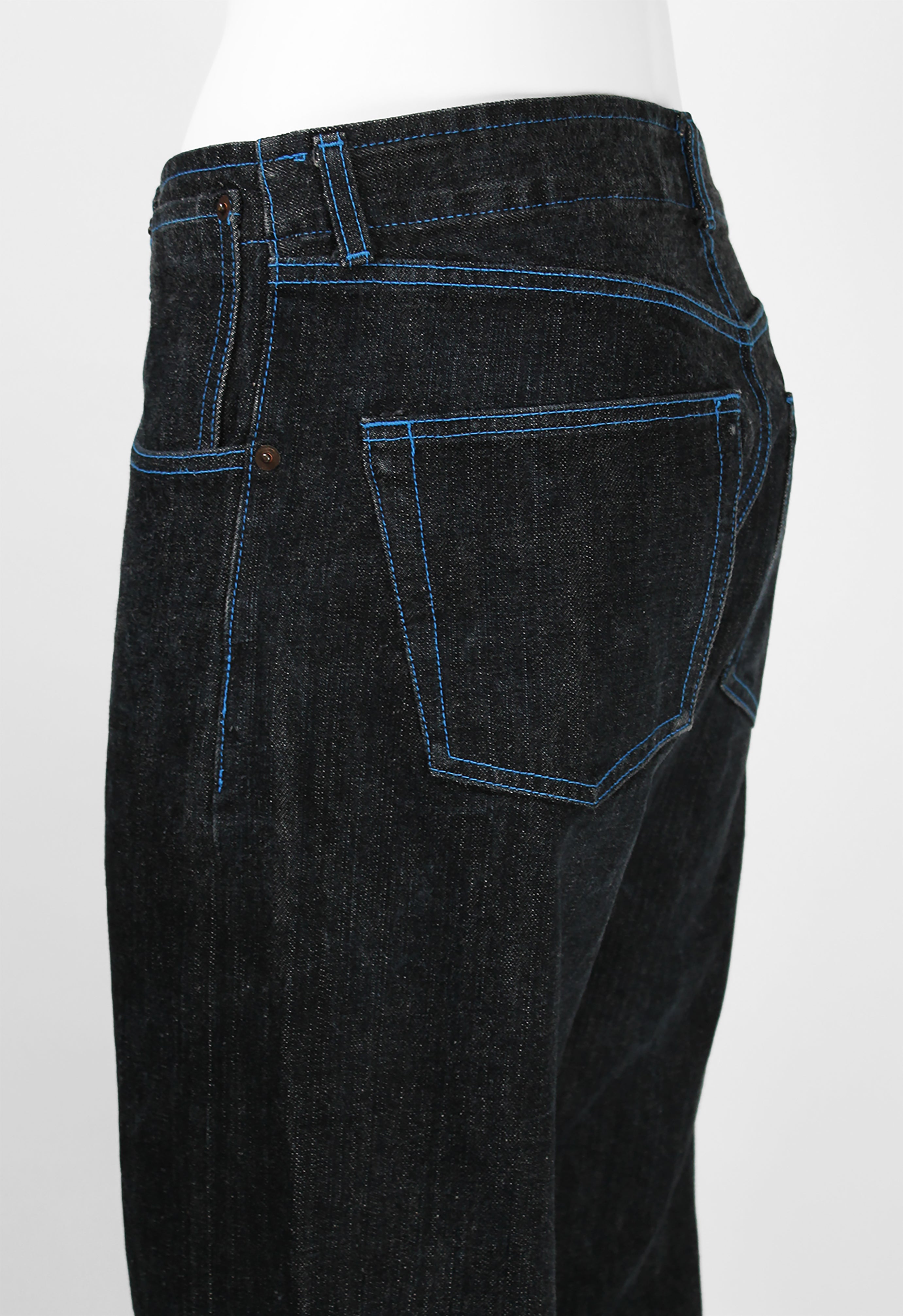 COMME DES GARCONS HOMME 2001 BLUE STITCH DENIM JEANS