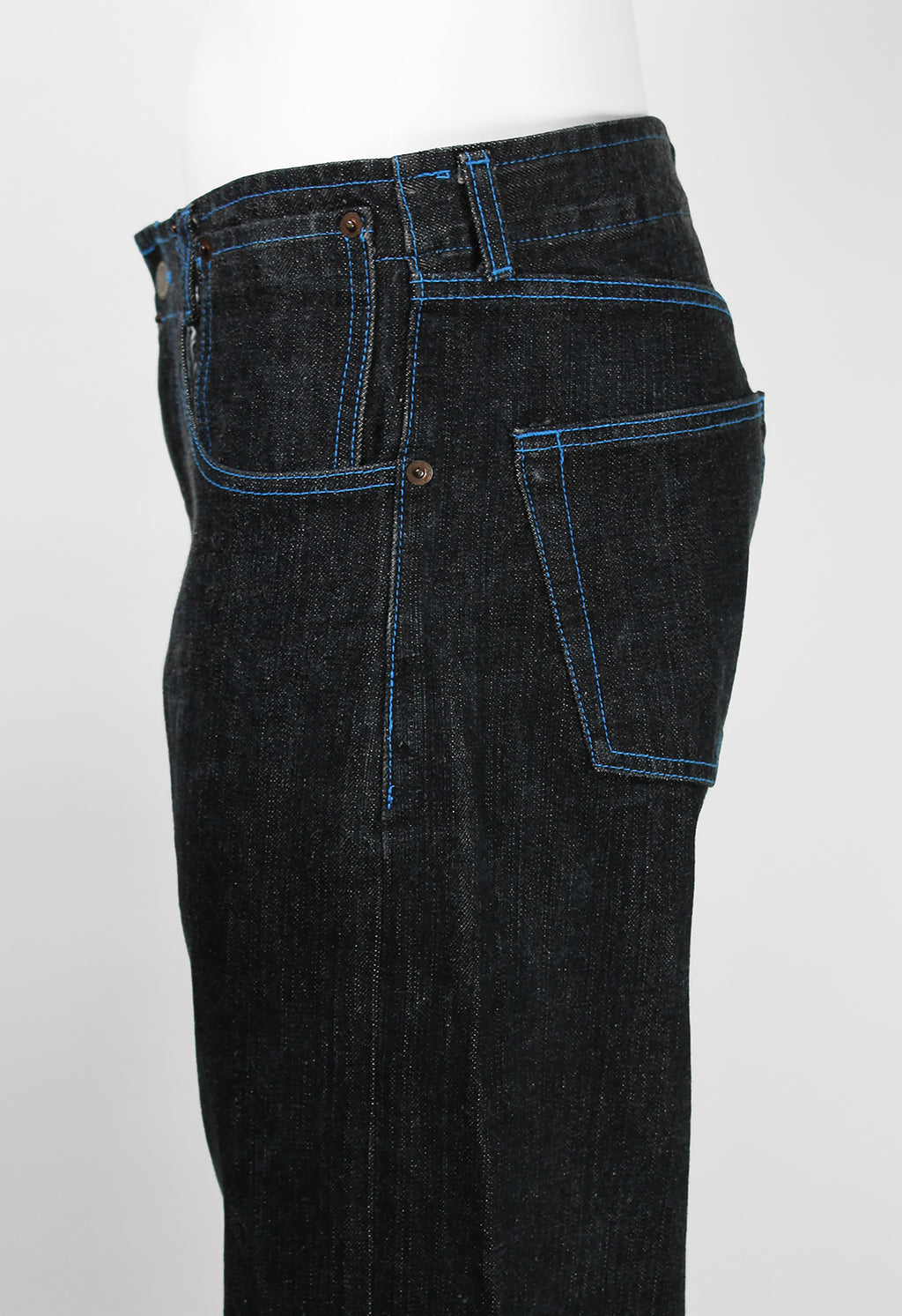 COMME DES GARCONS HOMME 2001 BLUE STITCH DENIM JEANS