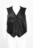 COMME DES GARCONS HOMME 1990'S LEATHER AND KNIT WAISTCOAT