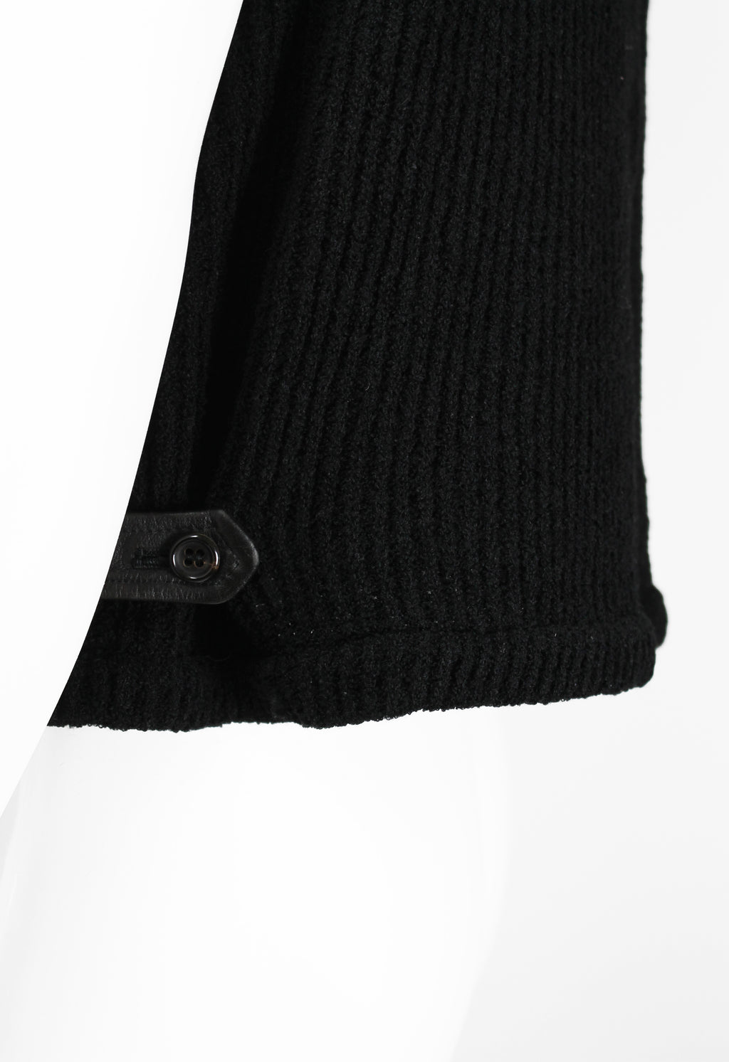 COMME DES GARCONS HOMME 1990'S LEATHER AND KNIT WAISTCOAT