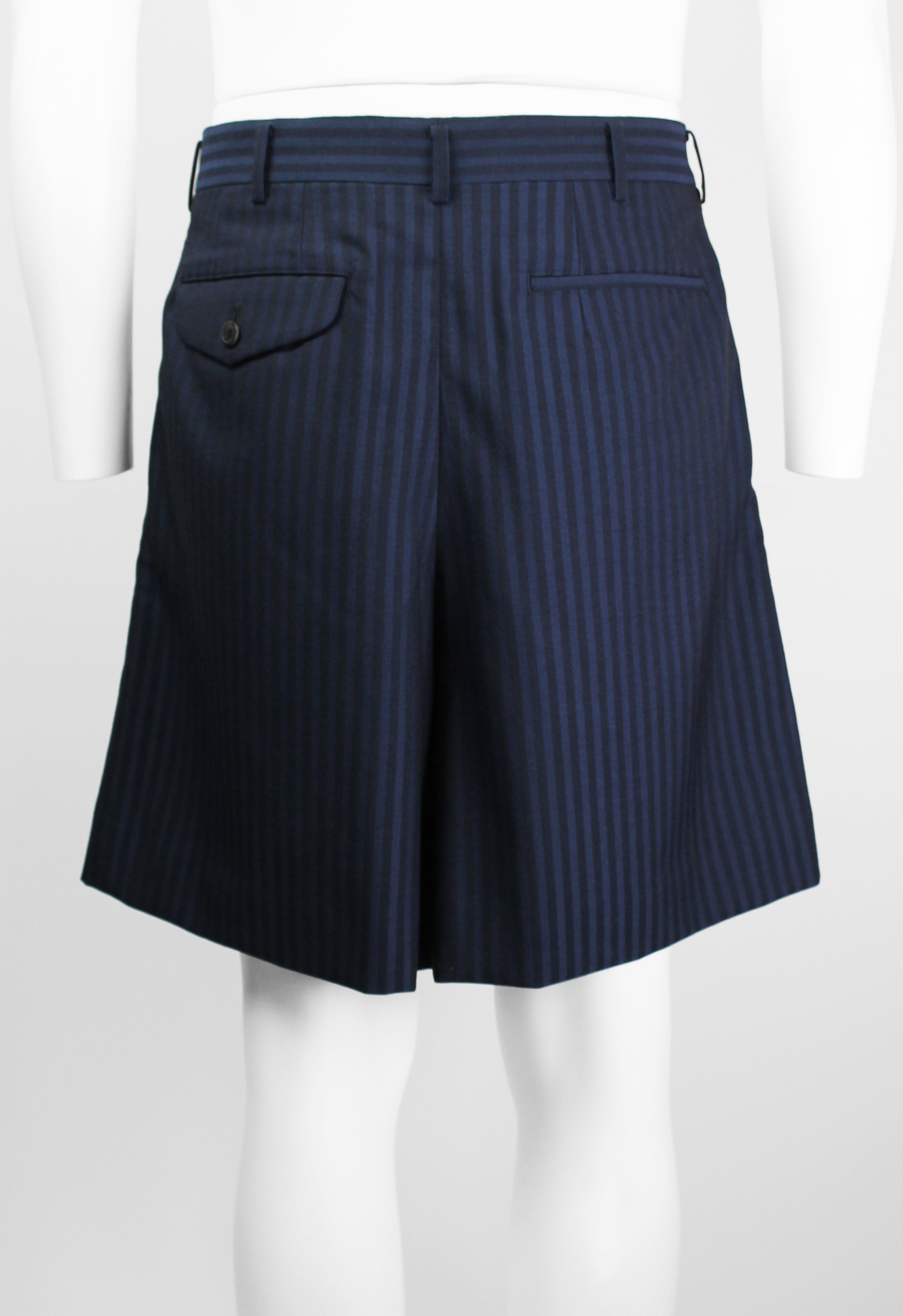 COMME DES GARCONS HOMME PLUS FW 2015 STRIPED WIDE SHORTS