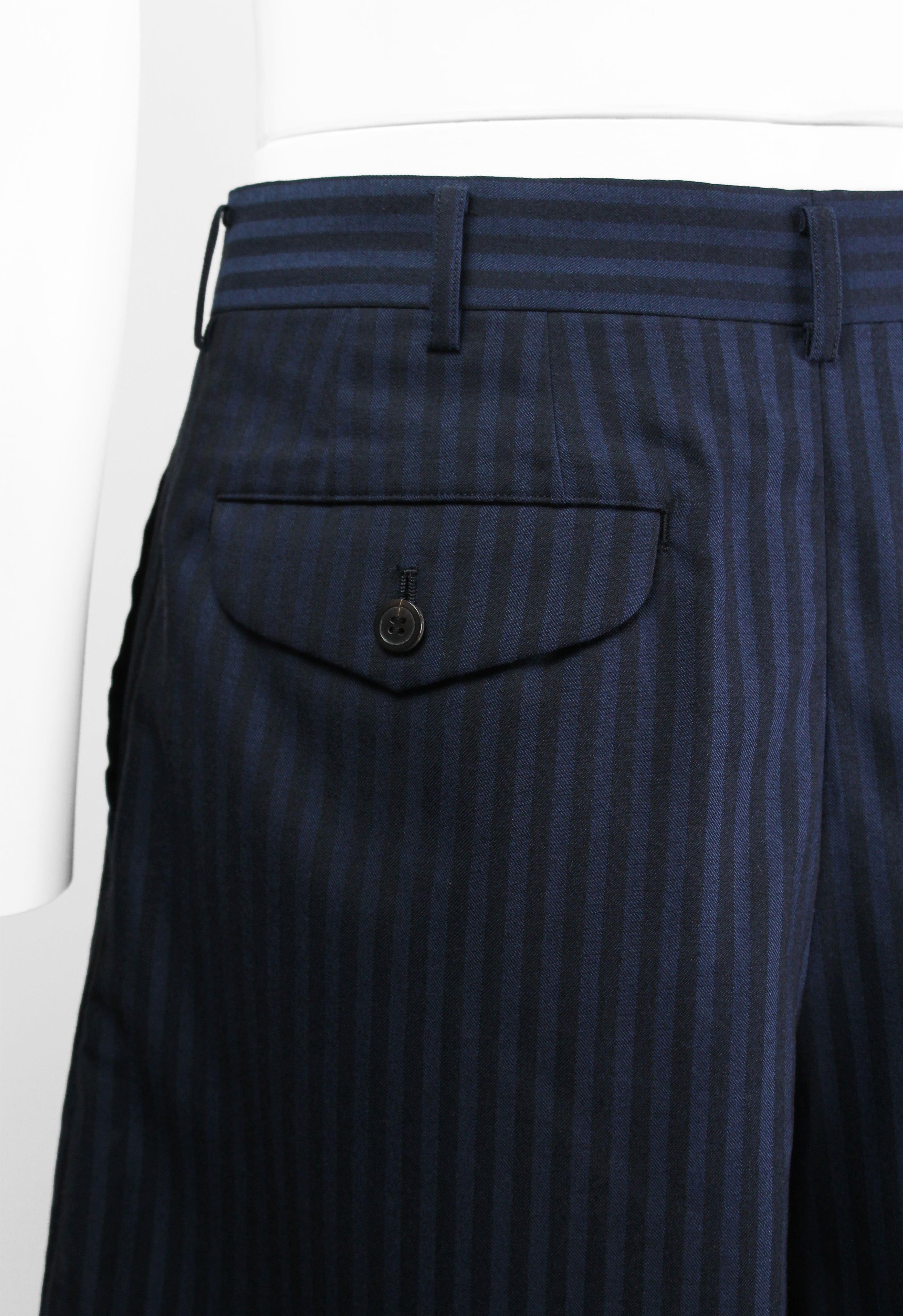 COMME DES GARCONS HOMME PLUS FW 2015 STRIPED WIDE SHORTS