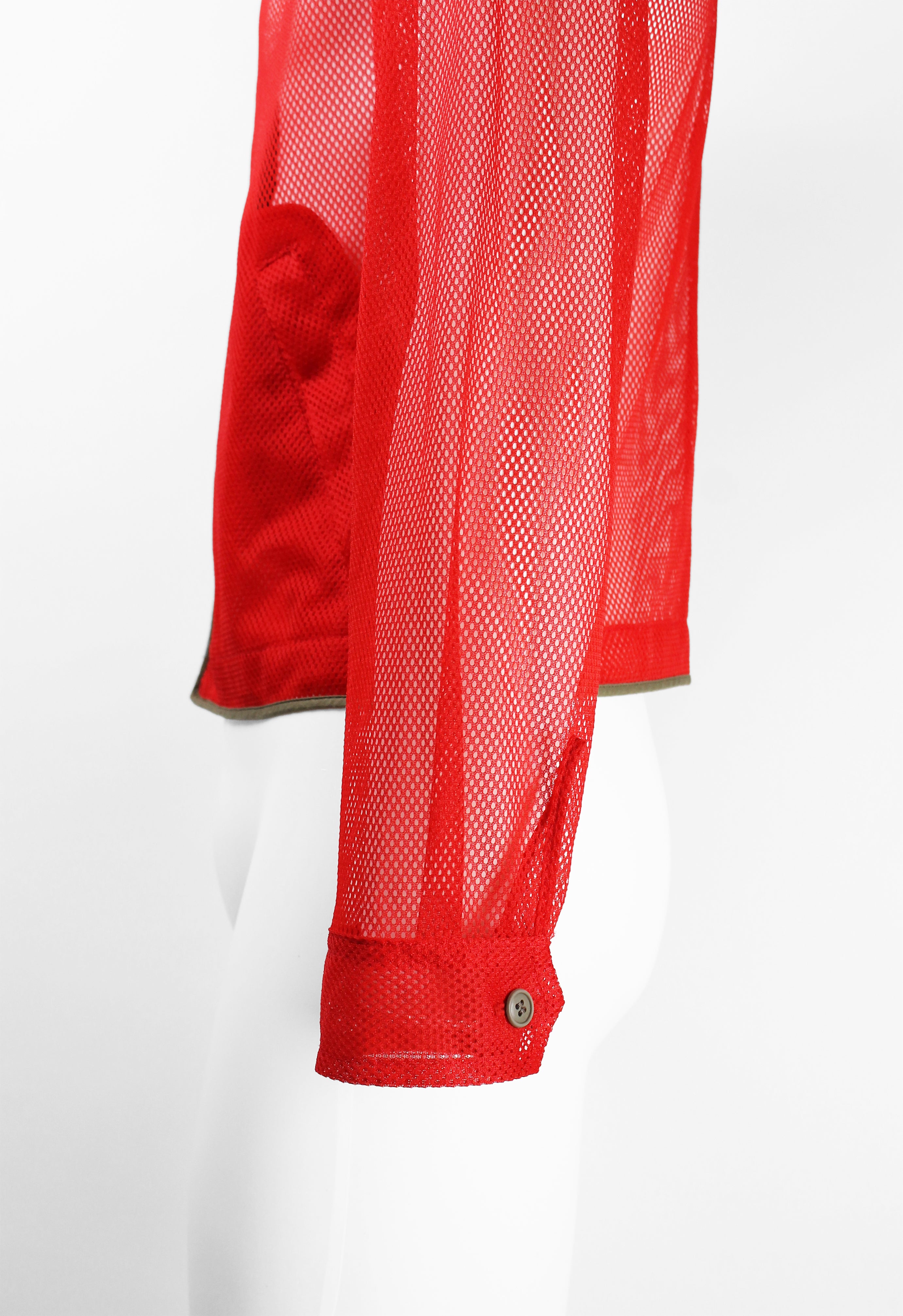 COMME DES GARCONS HOMME PLUS SS 1996 RED MESH JACKET