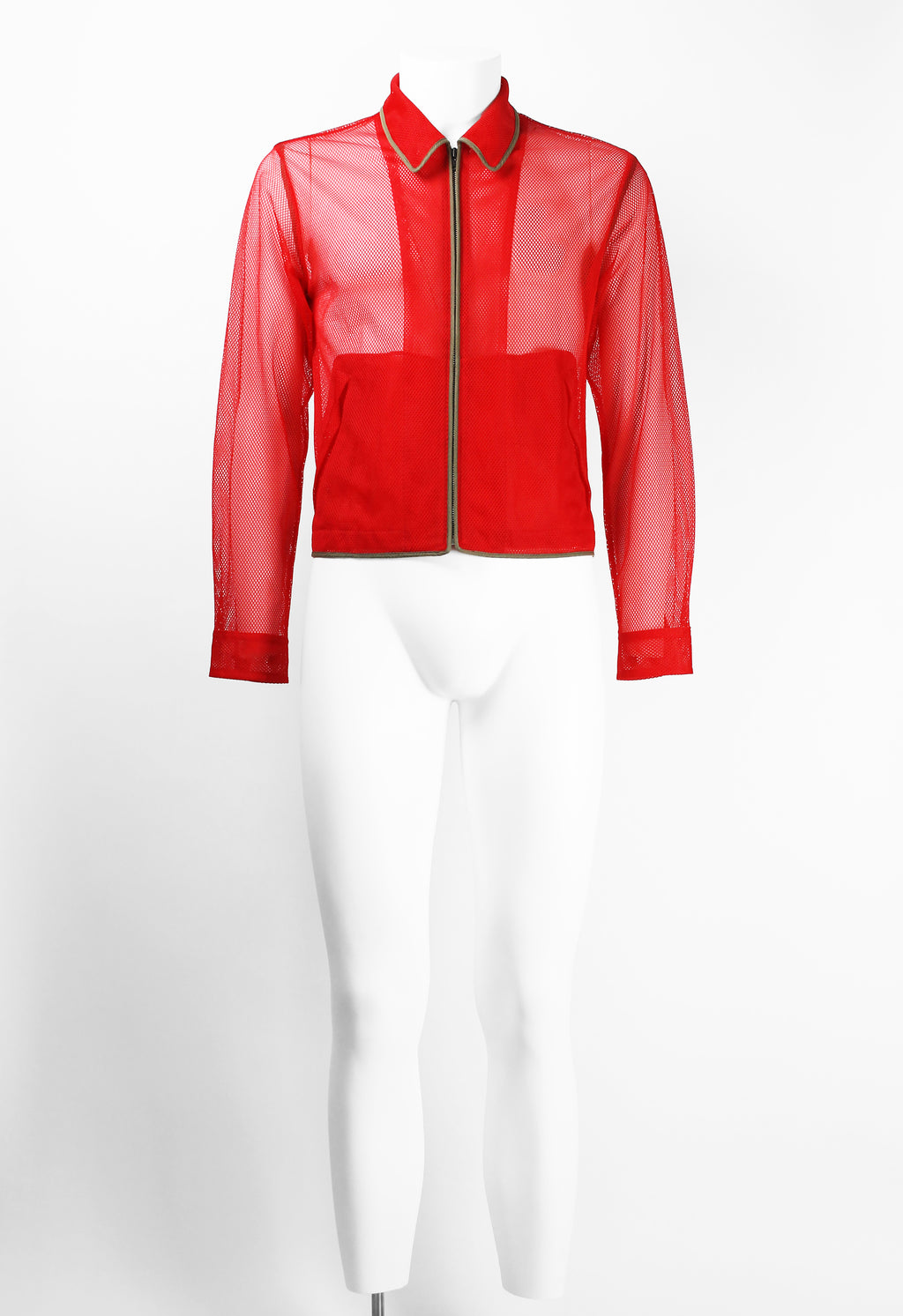 COMME DES GARCONS HOMME PLUS SS 1996 RED MESH JACKET