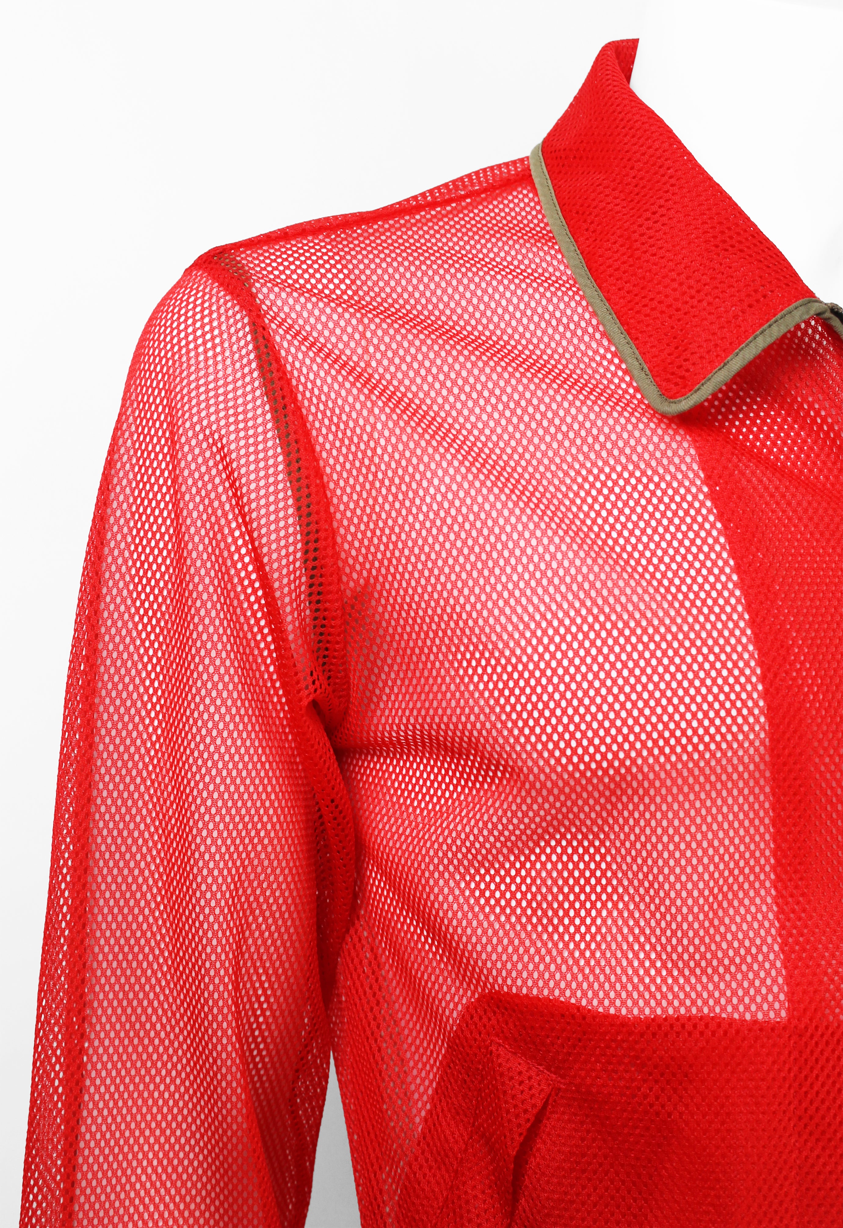 COMME DES GARCONS HOMME PLUS SS 1996 RED MESH JACKET