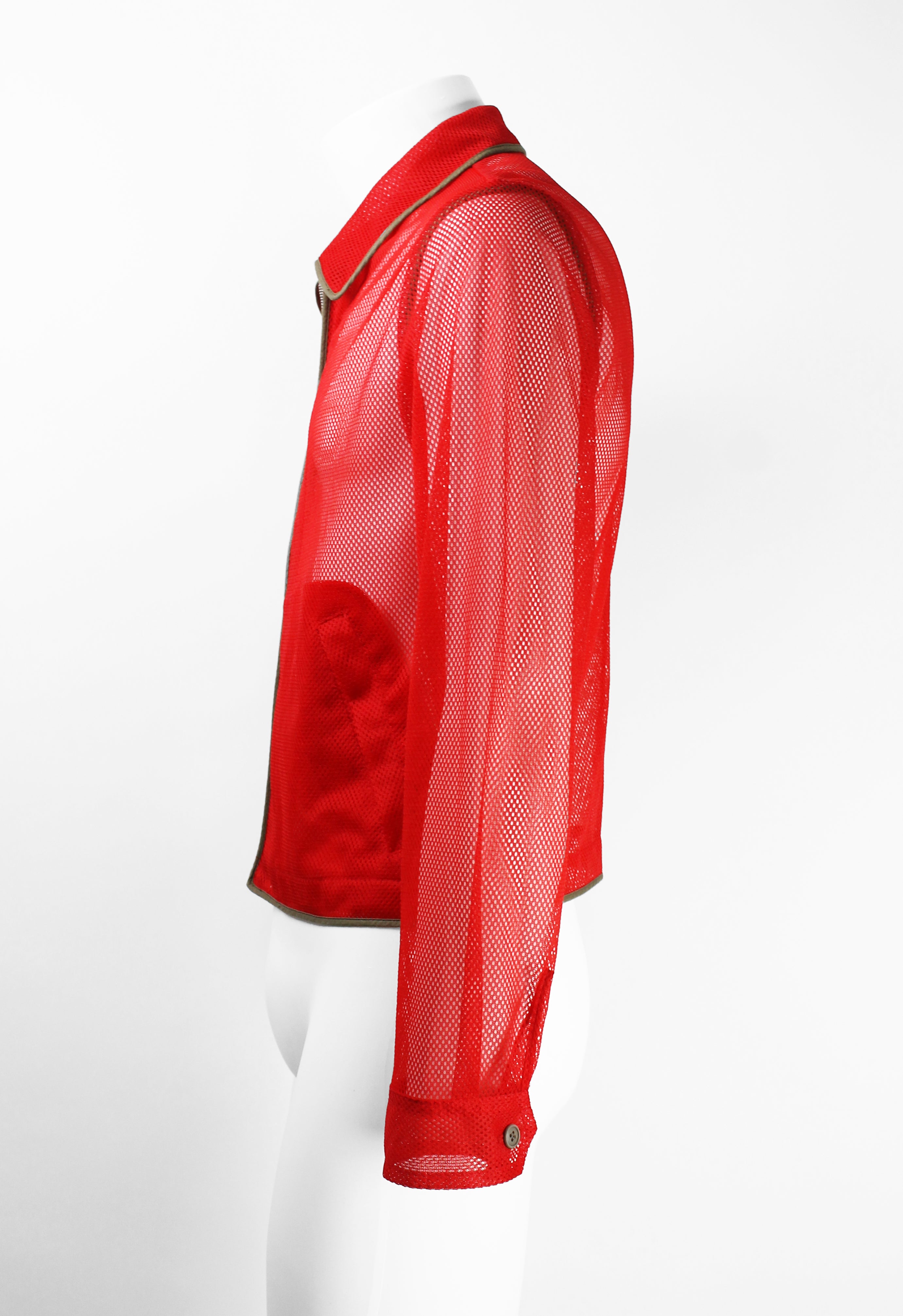 COMME DES GARCONS HOMME PLUS SS 1996 RED MESH JACKET