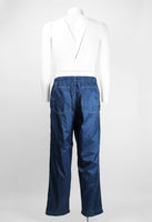 COMME DES GARCONS HOMME PLUS SS 2004 BLUE NYLON TROUSERS