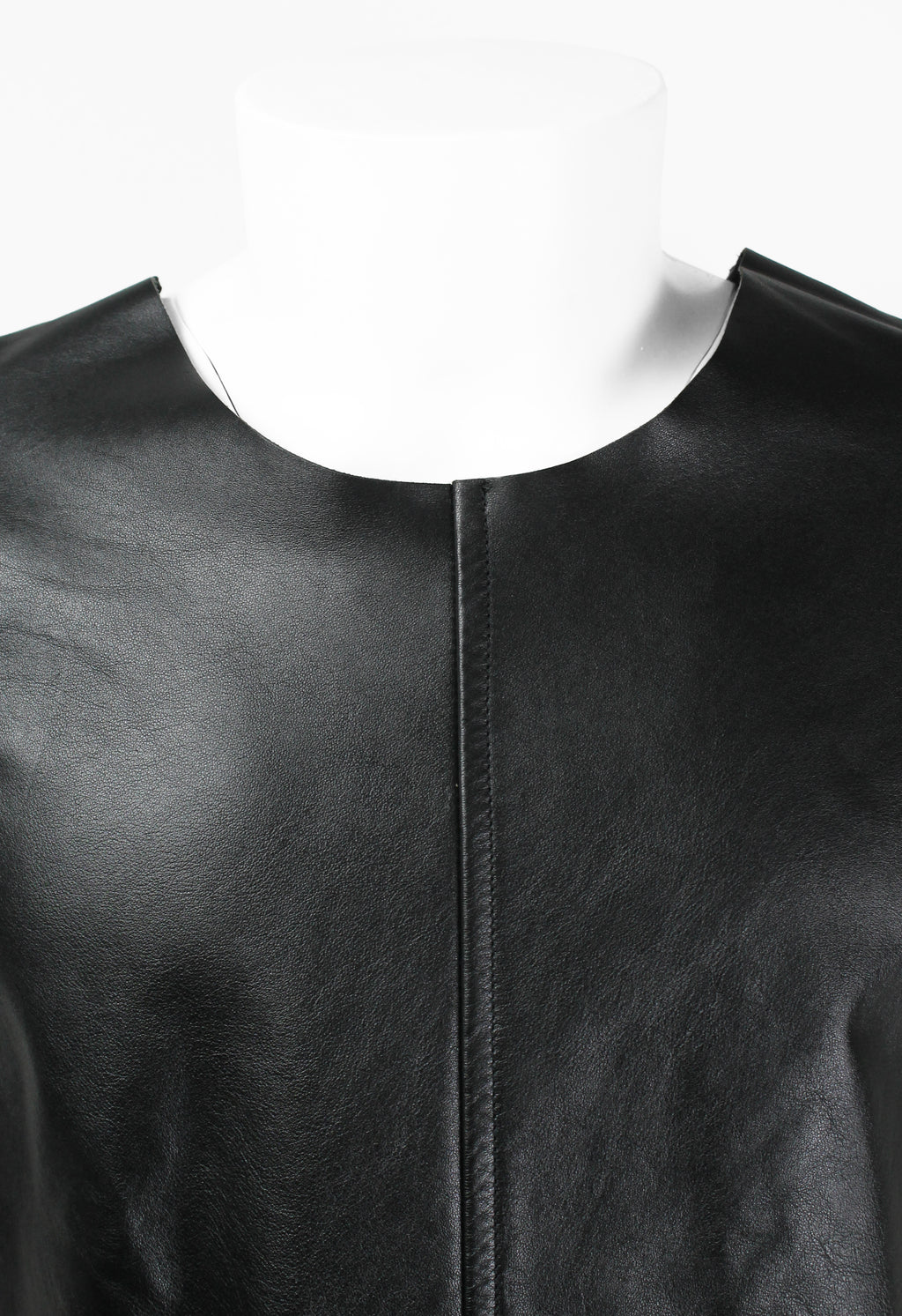 COMME DES GARCONS HOMME PLUS SS 2014 LEATHER BUCKLE TOP