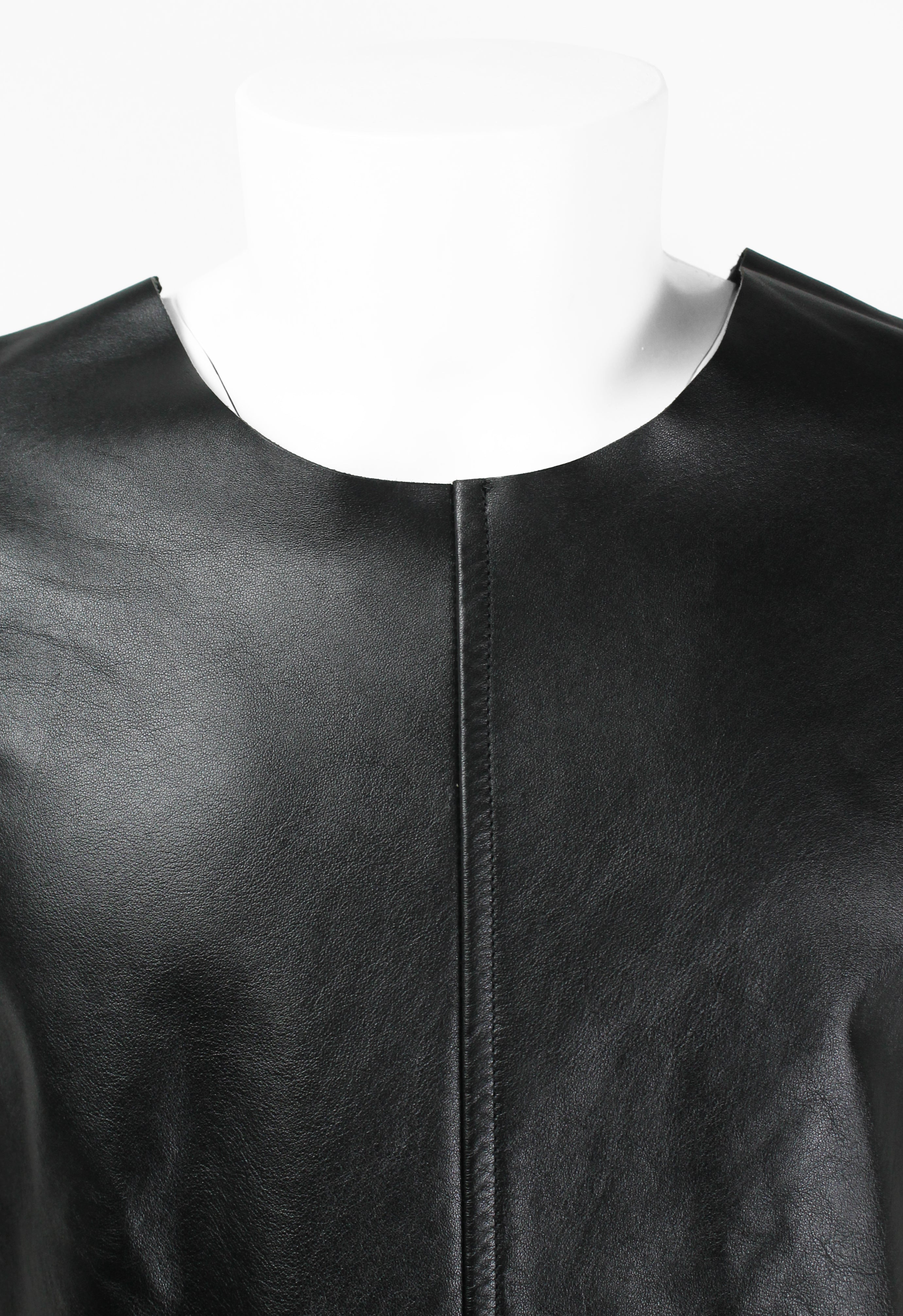 COMME DES GARCONS HOMME PLUS SS 2014 LEATHER BUCKLE TOP