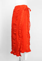 COMME DES GARCONS ROBE DE CHAMBRE 1999 RED PANELLED WRAP SKIRT