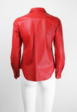 COMME DES GARCONS ROBE DE CHAMBRE 2001 RED LEATHER SHIRT