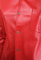 COMME DES GARCONS ROBE DE CHAMBRE 2001 RED LEATHER SHIRT