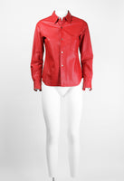 COMME DES GARCONS ROBE DE CHAMBRE 2001 RED LEATHER SHIRT