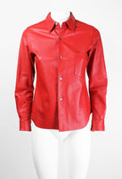 COMME DES GARCONS ROBE DE CHAMBRE 2001 RED LEATHER SHIRT