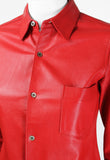 COMME DES GARCONS ROBE DE CHAMBRE 2001 RED LEATHER SHIRT