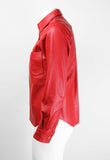 COMME DES GARCONS ROBE DE CHAMBRE 2001 RED LEATHER SHIRT