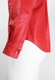 COMME DES GARCONS ROBE DE CHAMBRE 2001 RED LEATHER SHIRT