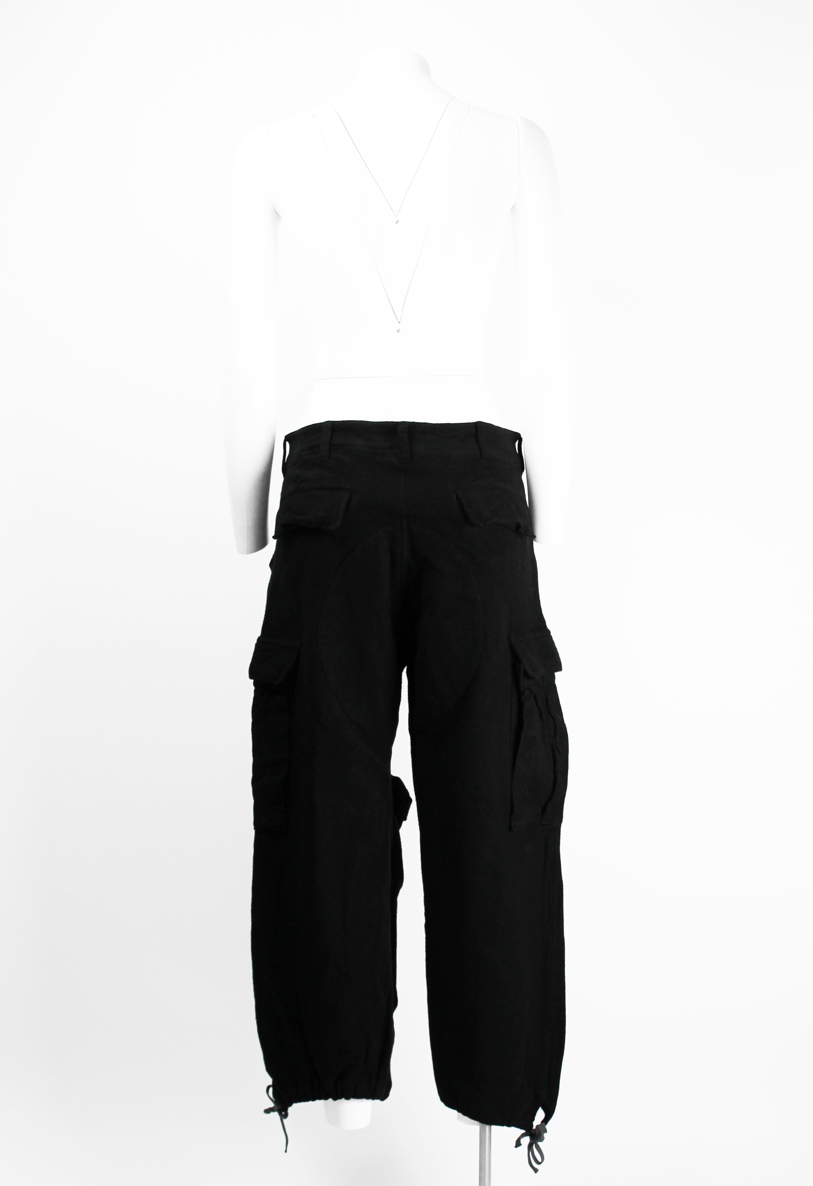 COMME DES GARCONS SS 2003 CARGO KNOT TROUSERS