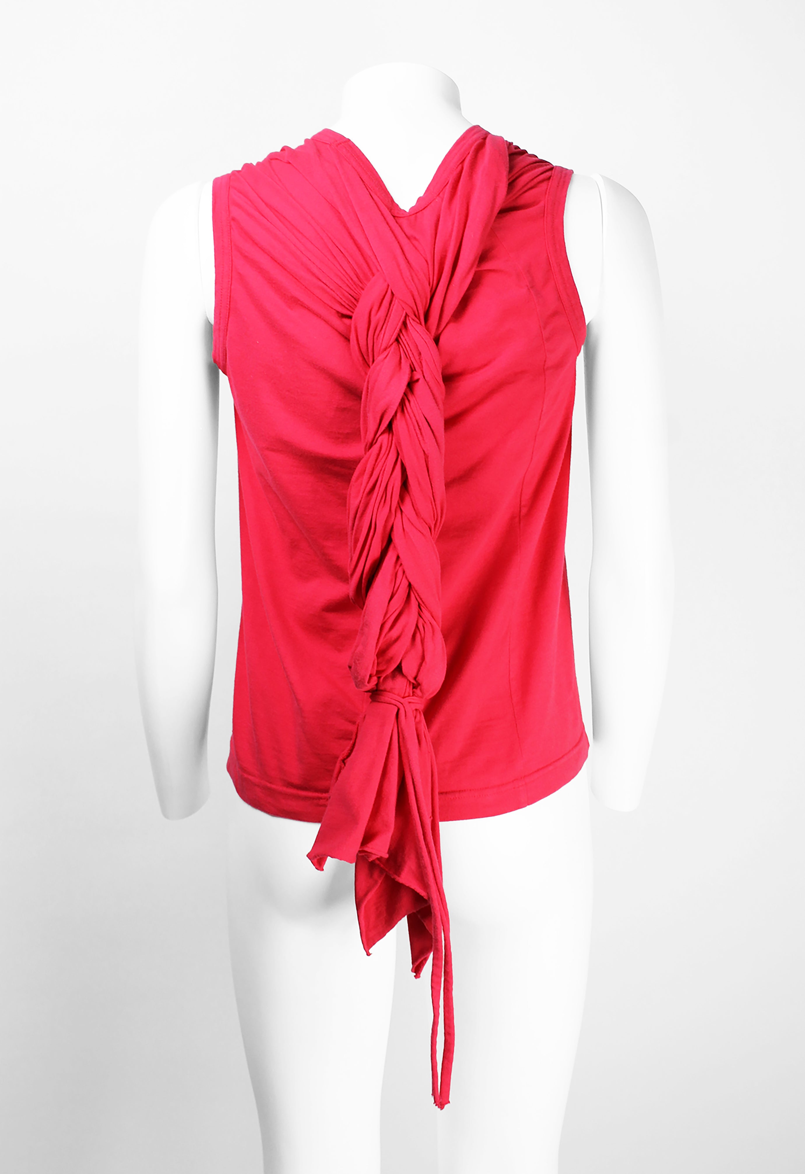 COMME DES GARCONS SS 2003 PINK BRAIDED TOP