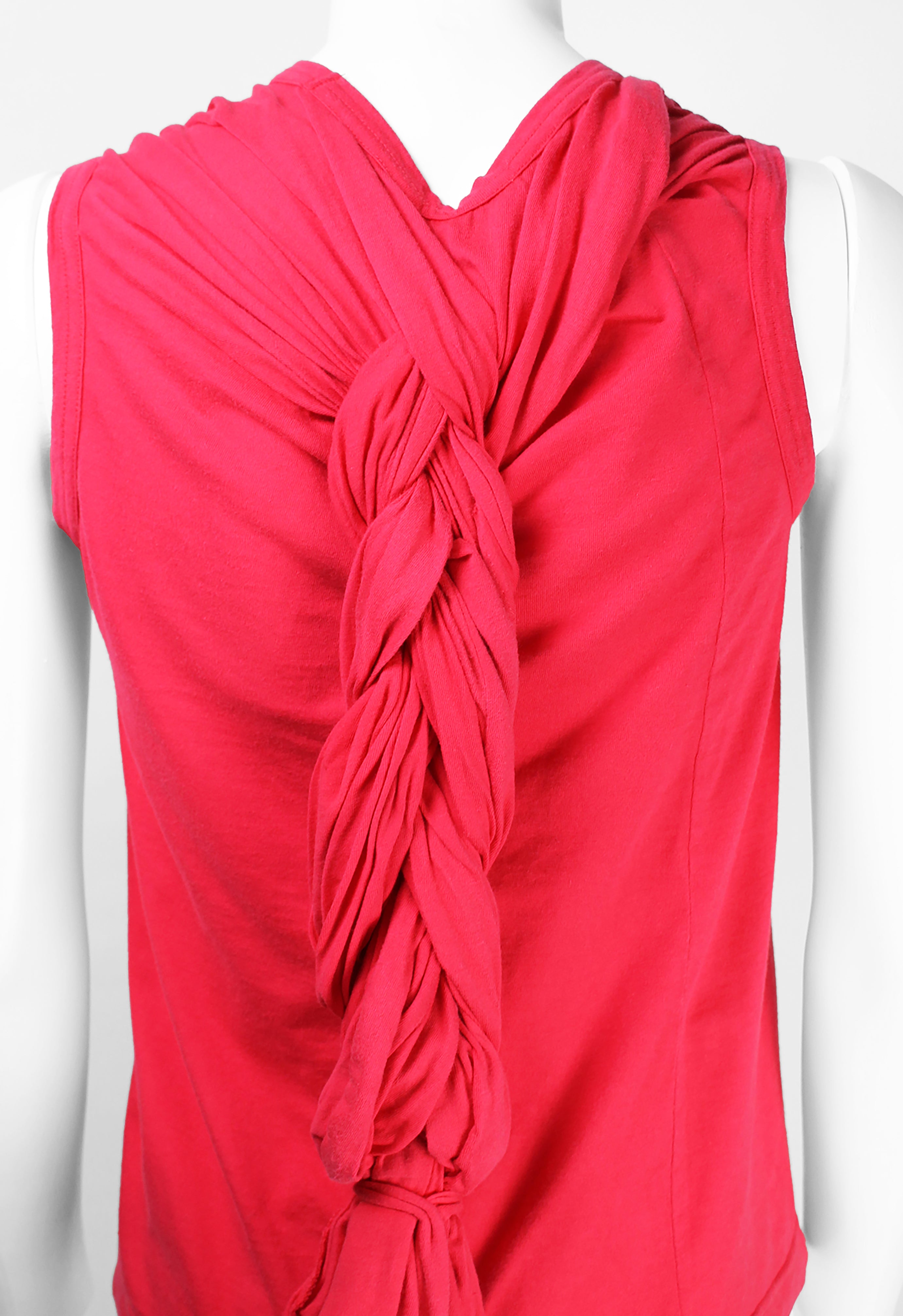 COMME DES GARCONS SS 2003 PINK BRAIDED TOP