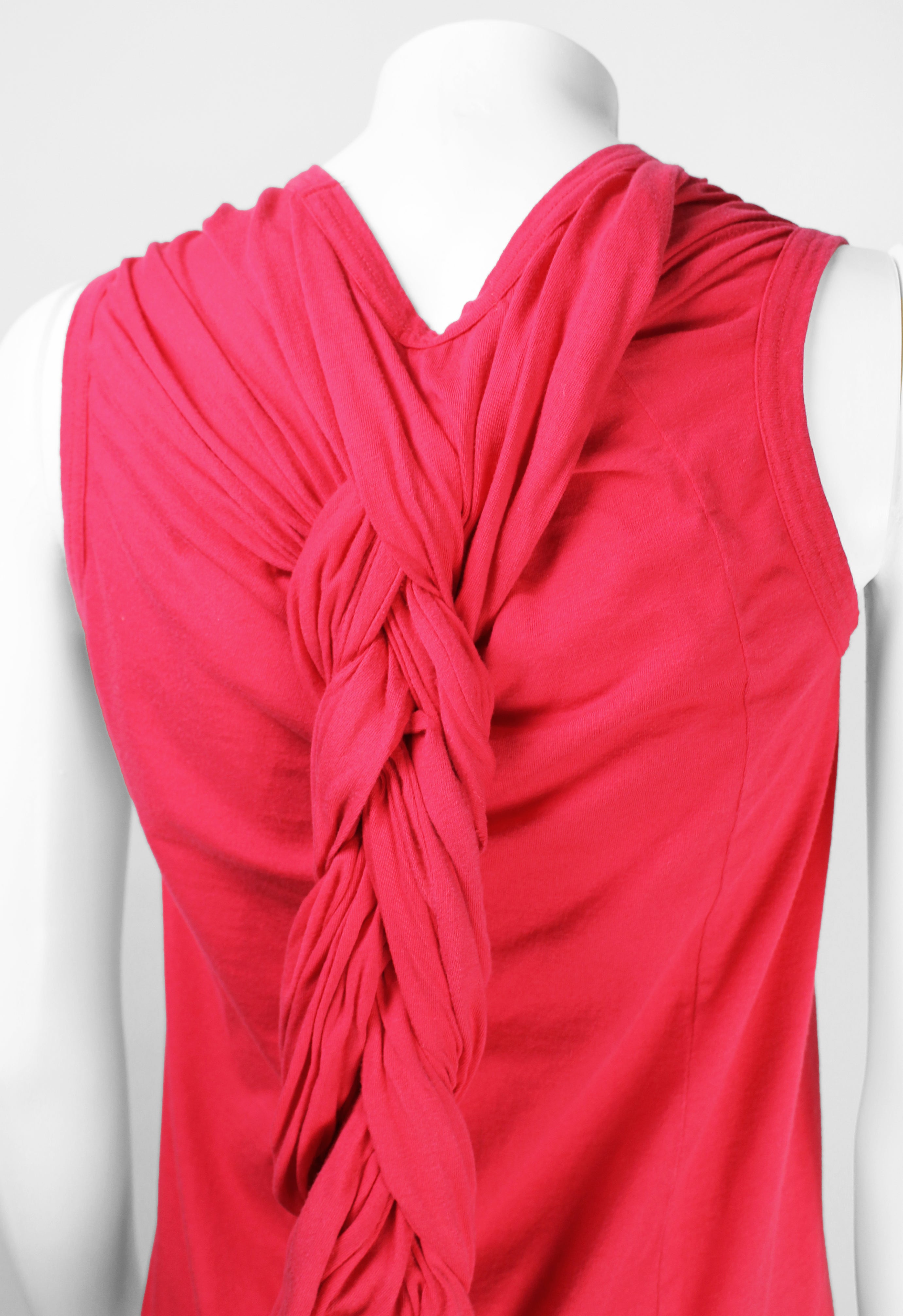 COMME DES GARCONS SS 2003 PINK BRAIDED TOP