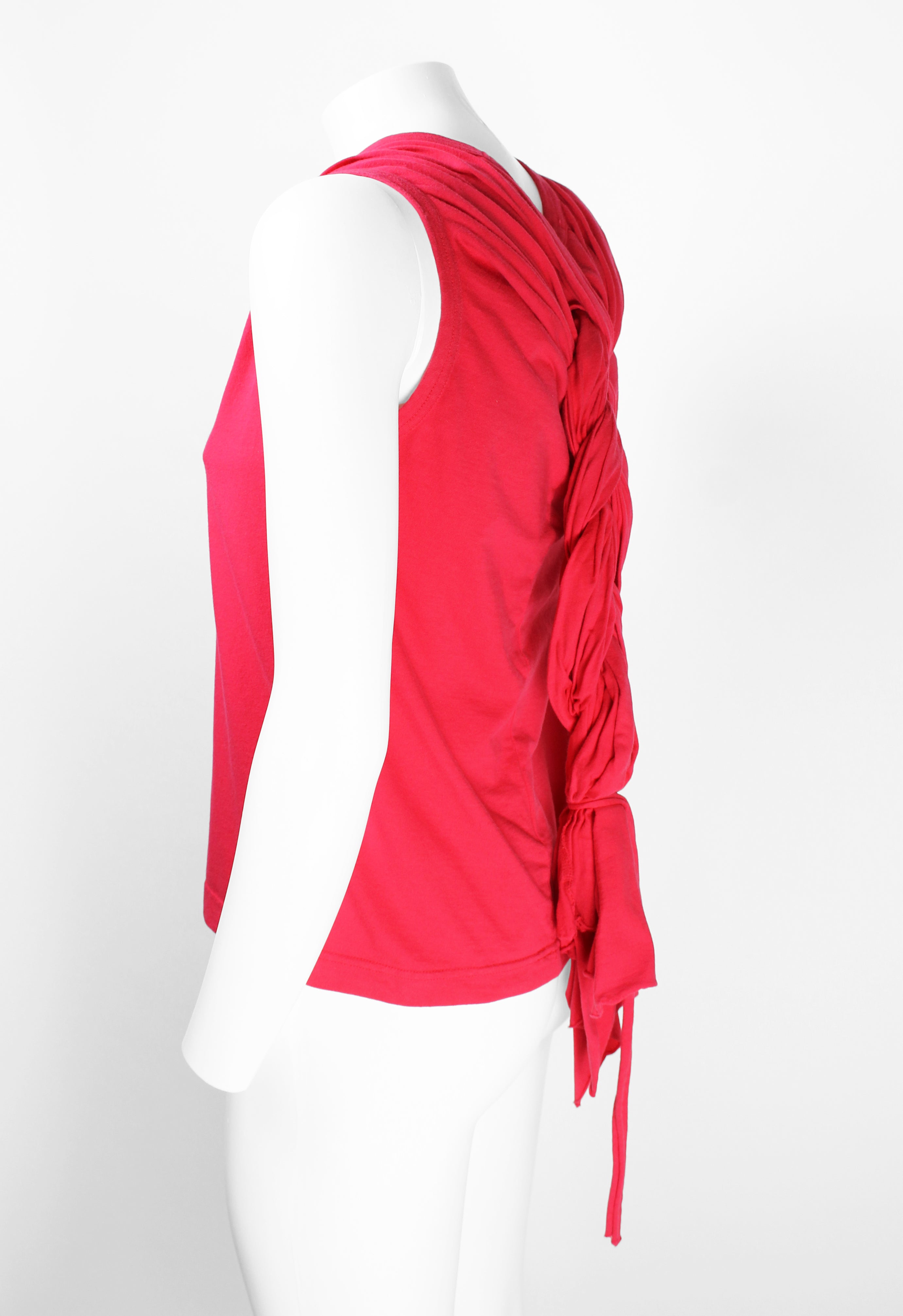 COMME DES GARCONS SS 2003 PINK BRAIDED TOP