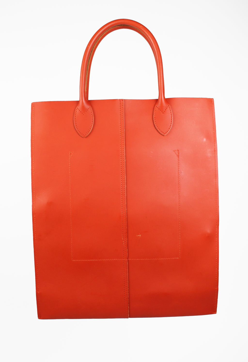 COMME DES GARCONS SS 2005 PUNK BALLERINA LACE UP LEATHER BAG