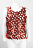 COMME DES GARCONS SS 2015 SEQUIN HEARTS TOP