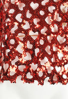 COMME DES GARCONS SS 2015 SEQUIN HEARTS TOP