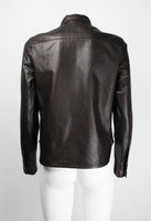 COMME DES GARCONS TRICOT 2002 BROWN LEATHER SHIRT