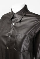 COMME DES GARCONS TRICOT 2002 BROWN LEATHER SHIRT