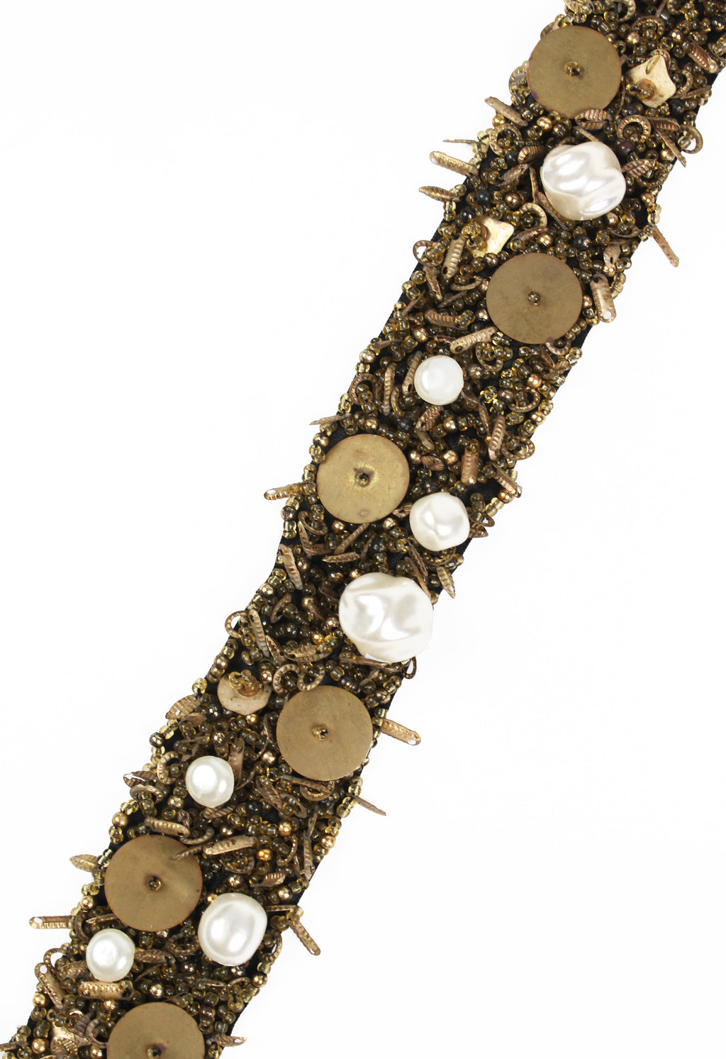 COMME DES GARCONS TRICOT PEARL BEADED EMBELLISHED TIE