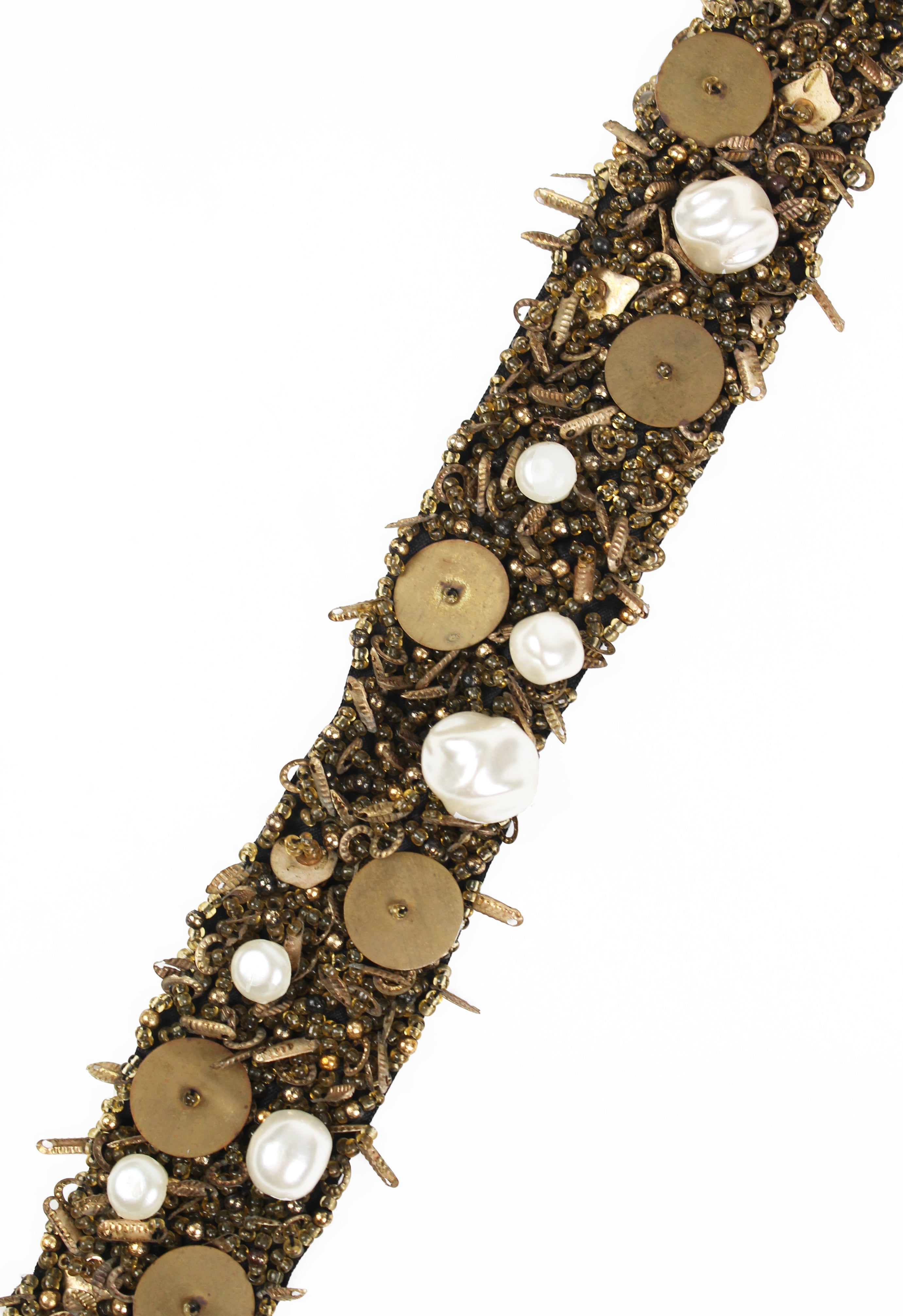 COMME DES GARCONS TRICOT PEARL BEADED EMBELLISHED TIE