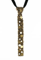 COMME DES GARCONS TRICOT PEARL BEADED EMBELLISHED TIE