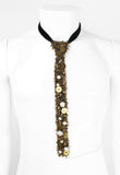 COMME DES GARCONS TRICOT PEARL BEADED EMBELLISHED TIE
