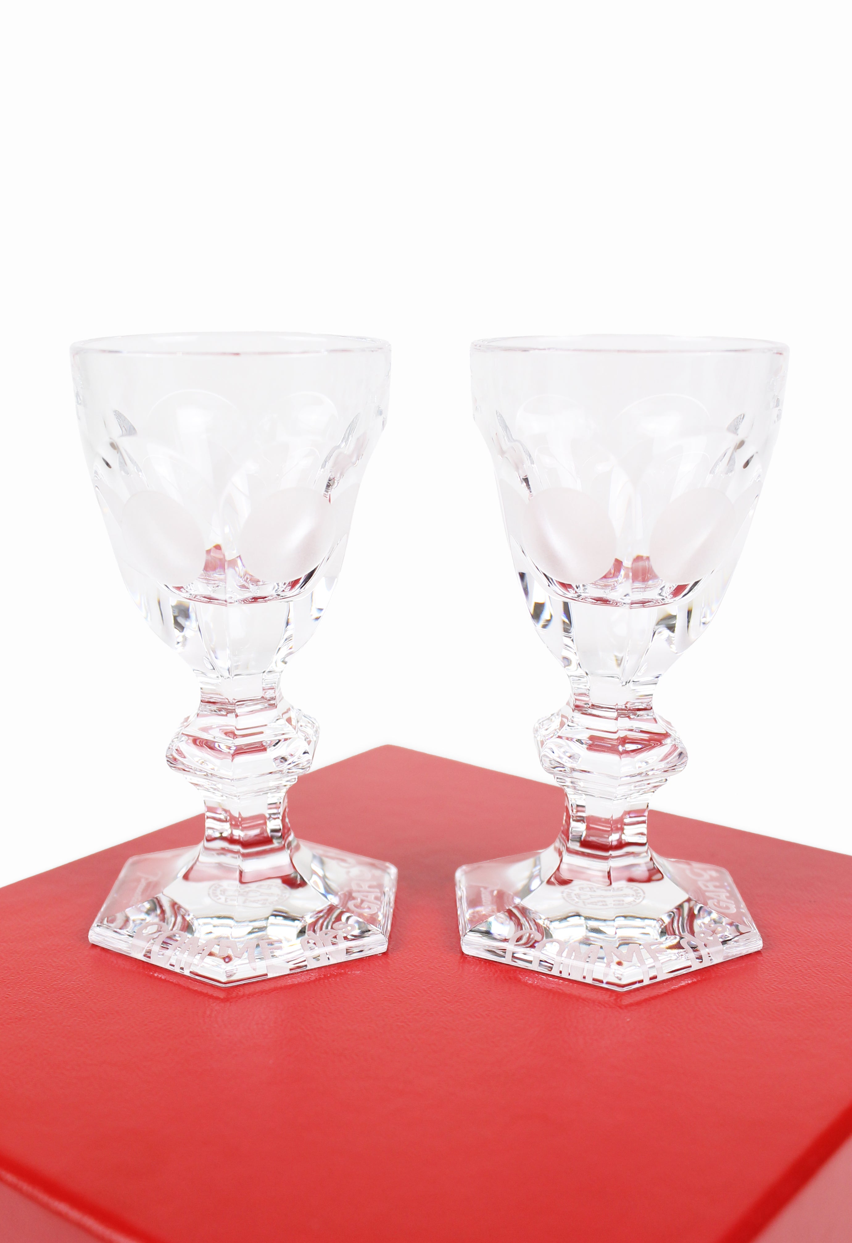 COMME DES GARCONS X BACCARAT 2019 CRYSTAL HARCOURT GLASSES SET
