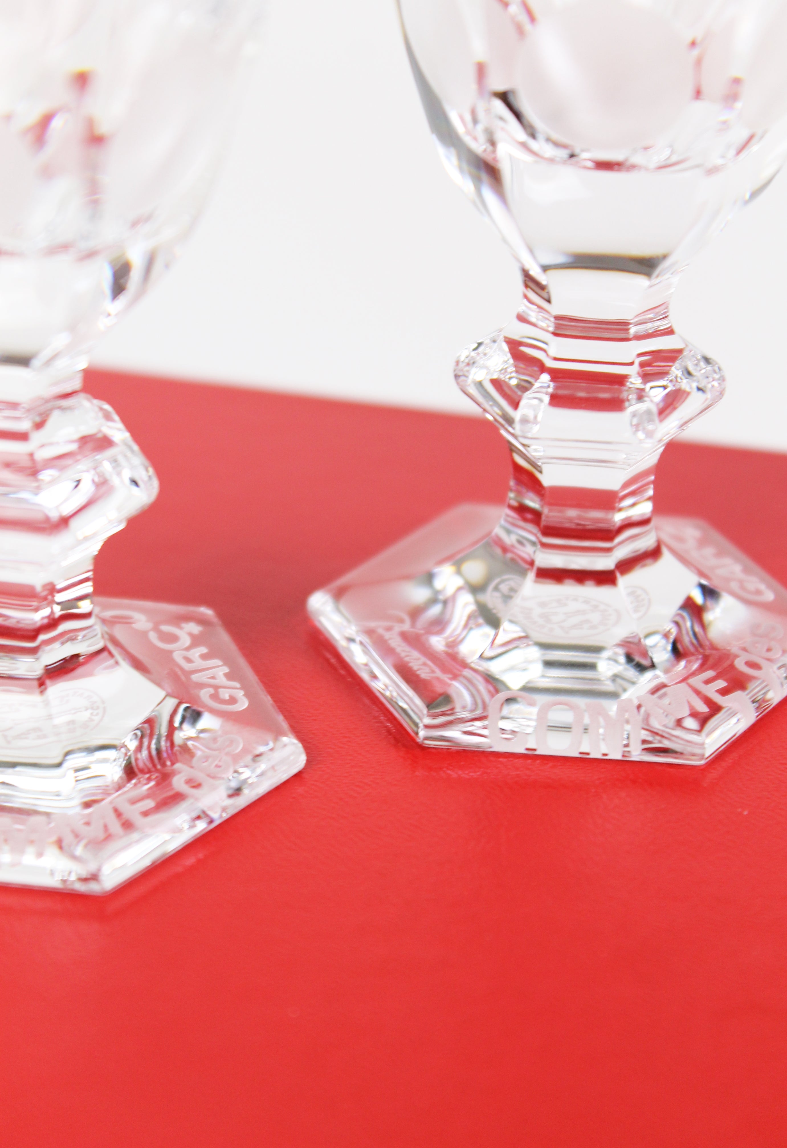 COMME DES GARCONS X BACCARAT 2019 CRYSTAL HARCOURT GLASSES SET