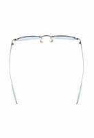 COURRÈGES 2000'S SILVER AND BLUE OVAL SUNGLASSES